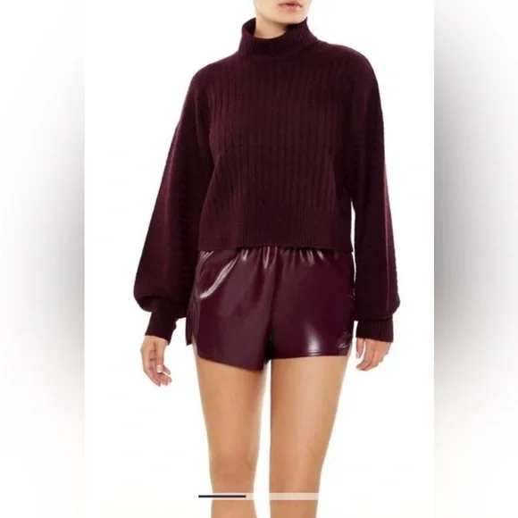 CLEARANCE Women’s Turtleneck Balloon-Sleeve Sweater Size Large - Picture 1 of 9